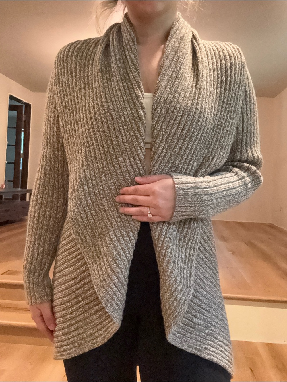 SIMPLY NATURAL round alpaca sweater in‎ beige OS NWT